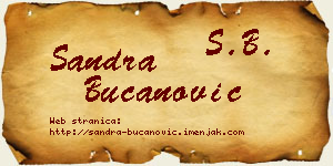 Sandra Bučanović vizit kartica